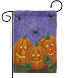 3 Pumpkins - Halloween Fall Vertical Impressions Decorative Flags HG112054 Made In USA