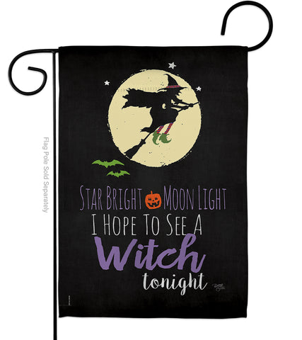Star Bright - Halloween Fall Vertical Impressions Decorative Flags HG112073 Made In USA