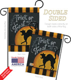 Black Cat Creeping - Halloween Fall Vertical Impressions Decorative Flags HG112075 Made In USA