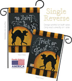 Black Cat Creeping - Halloween Fall Vertical Impressions Decorative Flags HG112075 Made In USA