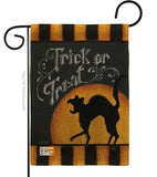 Black Cat Creeping - Halloween Fall Vertical Impressions Decorative Flags HG112075 Made In USA
