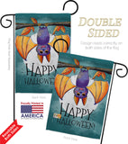 Happy Halloween Bat - Halloween Fall Vertical Impressions Decorative Flags HG112076 Made In USA