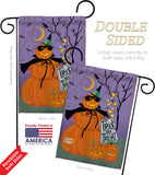 Happy Pumpkin Trio - Halloween Fall Vertical Impressions Decorative Flags HG112084 Made In USA