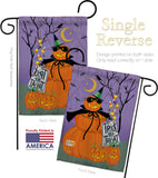 Happy Pumpkin Trio - Halloween Fall Vertical Impressions Decorative Flags HG112084 Made In USA