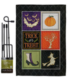 Trick or Treat Collage - Halloween Fall Vertical Impressions Decorative Flags HG112074 Made In USA