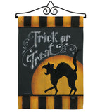 Black Cat Creeping - Halloween Fall Vertical Impressions Decorative Flags HG112075 Made In USA