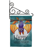 Happy Halloween Bat - Halloween Fall Vertical Impressions Decorative Flags HG112076 Made In USA