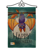 Happy Halloween Bat - Halloween Fall Vertical Impressions Decorative Flags HG112076 Made In USA