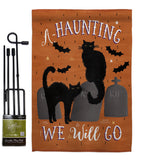 Haunting We Go - Halloween Fall Vertical Impressions Decorative Flags HG112081 Made In USA