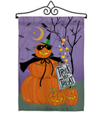 Happy Pumpkin Trio - Halloween Fall Vertical Impressions Decorative Flags HG112084 Made In USA