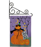 Happy Pumpkin Trio - Halloween Fall Vertical Impressions Decorative Flags HG112084 Made In USA