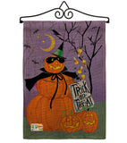 Happy Pumpkin Trio - Halloween Fall Vertical Impressions Decorative Flags HG112084 Made In USA