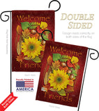 Welcome Friends Fall - Harvest & Autumn Fall Vertical Impressions Decorative Flags HG113040 Made In USA