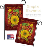 Welcome Friends Fall - Harvest & Autumn Fall Vertical Impressions Decorative Flags HG113040 Made In USA