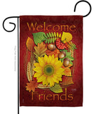 Welcome Friends Fall - Harvest & Autumn Fall Vertical Impressions Decorative Flags HG113040 Made In USA