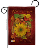 Welcome Friends Fall - Harvest & Autumn Fall Vertical Impressions Decorative Flags HG113040 Made In USA