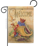 Autumn Cornucopia - Harvest & Autumn Fall Vertical Impressions Decorative Flags HG113042 Made In USA