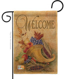 Autumn Cornucopia - Harvest & Autumn Fall Vertical Impressions Decorative Flags HG113042 Made In USA