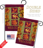 3 Fall Leaves - Harvest & Autumn Fall Vertical Impressions Decorative Flags HG113061 Made In USA