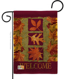 3 Fall Leaves - Harvest & Autumn Fall Vertical Impressions Decorative Flags HG113061 Made In USA