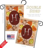 Autumn H Initial - Harvest & Autumn Fall Vertical Impressions Decorative Flags HG130034 Made In USA