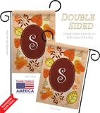 Autumn S Initial - Harvest & Autumn Fall Vertical Impressions Decorative Flags HG130045 Made In USA