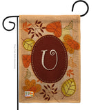 Autumn U Initial - Harvest & Autumn Fall Vertical Impressions Decorative Flags HG130047 Made In USA
