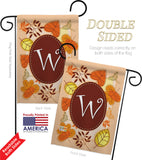 Autumn W Initial - Harvest & Autumn Fall Vertical Impressions Decorative Flags HG130049 Made In USA