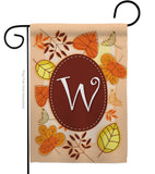 Autumn W Initial - Harvest & Autumn Fall Vertical Impressions Decorative Flags HG130049 Made In USA