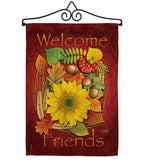 Welcome Friends Fall - Harvest & Autumn Fall Vertical Impressions Decorative Flags HG113040 Made In USA