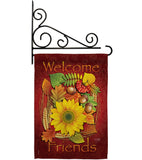 Welcome Friends Fall - Harvest & Autumn Fall Vertical Impressions Decorative Flags HG113040 Made In USA