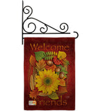 Welcome Friends Fall - Harvest & Autumn Fall Vertical Impressions Decorative Flags HG113040 Made In USA