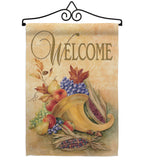 Autumn Cornucopia - Harvest & Autumn Fall Vertical Impressions Decorative Flags HG113042 Made In USA