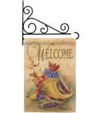 Autumn Cornucopia - Harvest & Autumn Fall Vertical Impressions Decorative Flags HG113042 Made In USA