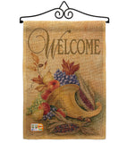 Autumn Cornucopia - Harvest & Autumn Fall Vertical Impressions Decorative Flags HG113042 Made In USA