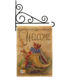 Autumn Cornucopia - Harvest & Autumn Fall Vertical Impressions Decorative Flags HG113042 Made In USA
