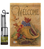 Autumn Cornucopia - Harvest & Autumn Fall Vertical Impressions Decorative Flags HG113042 Made In USA