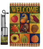 Autumn Collage - Harvest & Autumn Fall Vertical Impressions Decorative Flags HG113046 Made In USA