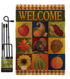 Autumn Collage - Harvest & Autumn Fall Vertical Impressions Decorative Flags HG113046 Made In USA