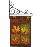 Fall Leaves Collage - Harvest & Autumn Fall Vertical Impressions Decorative Flags HG113048 Made In USA
