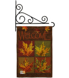 Fall Leaves Collage - Harvest & Autumn Fall Vertical Impressions Decorative Flags HG113048 Made In USA