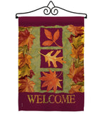 3 Fall Leaves - Harvest & Autumn Fall Vertical Impressions Decorative Flags HG113061 Made In USA
