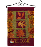 3 Fall Leaves - Harvest & Autumn Fall Vertical Impressions Decorative Flags HG113061 Made In USA