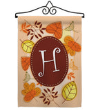 Autumn H Initial - Harvest & Autumn Fall Vertical Impressions Decorative Flags HG130034 Made In USA
