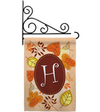 Autumn H Initial - Harvest & Autumn Fall Vertical Impressions Decorative Flags HG130034 Made In USA