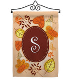 Autumn S Initial - Harvest & Autumn Fall Vertical Impressions Decorative Flags HG130045 Made In USA