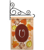 Autumn U Initial - Harvest & Autumn Fall Vertical Impressions Decorative Flags HG130047 Made In USA