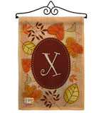 Autumn X Initial - Harvest & Autumn Fall Vertical Impressions Decorative Flags HG130050 Made In USA
