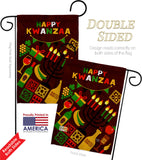 Kwanzaa Mazao - Kwanzaa Winter Vertical Impressions Decorative Flags HG192723 Made In USA