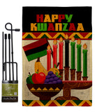 Happy Kwanzaa African - Kwanzaa Winter Vertical Impressions Decorative Flags HG114236 Made In USA